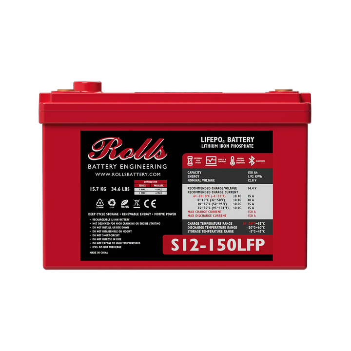 12V 150AH LIFEPO BATTERY - WITH INTEGRATED SCREEN
