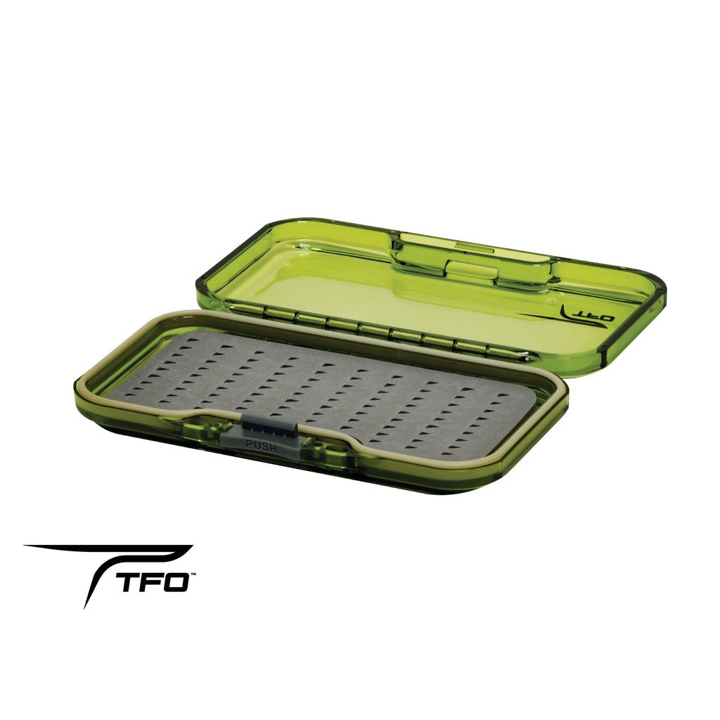 Single-side Waterproof Olive Fly Box -Triangle Slit Foam