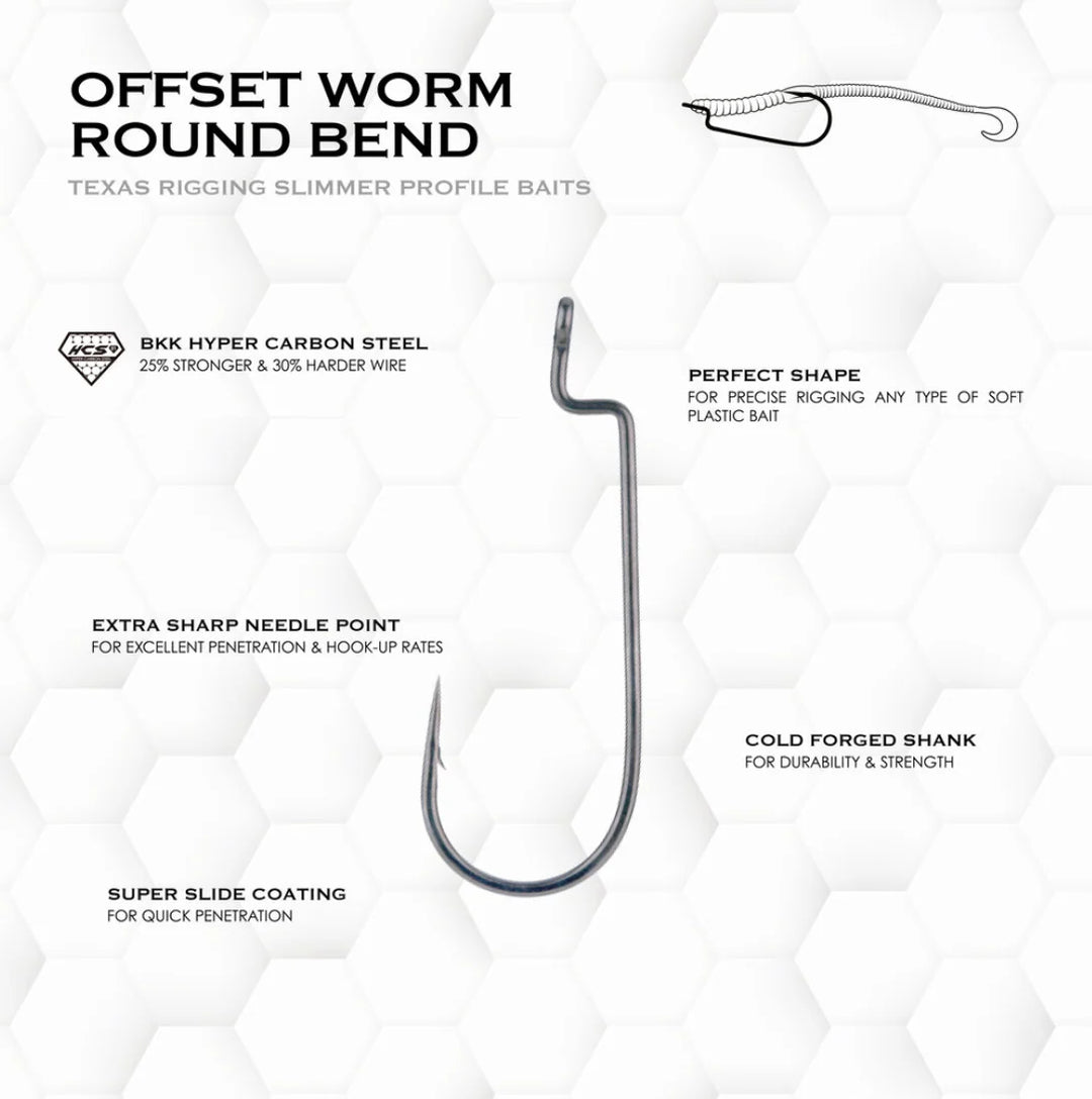 OFFSET WORM ROUND BEND HOOK