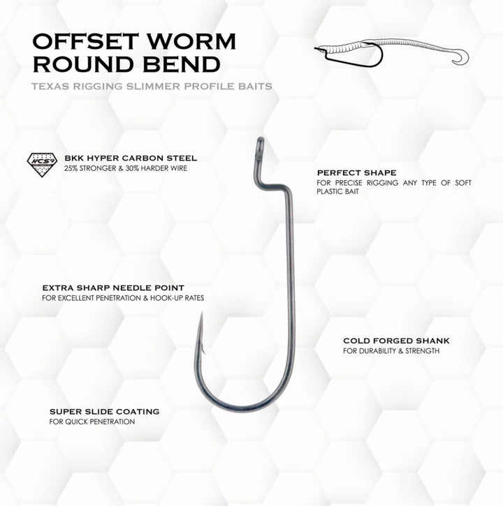 OFFSET WORM ROUND BEND HOOK