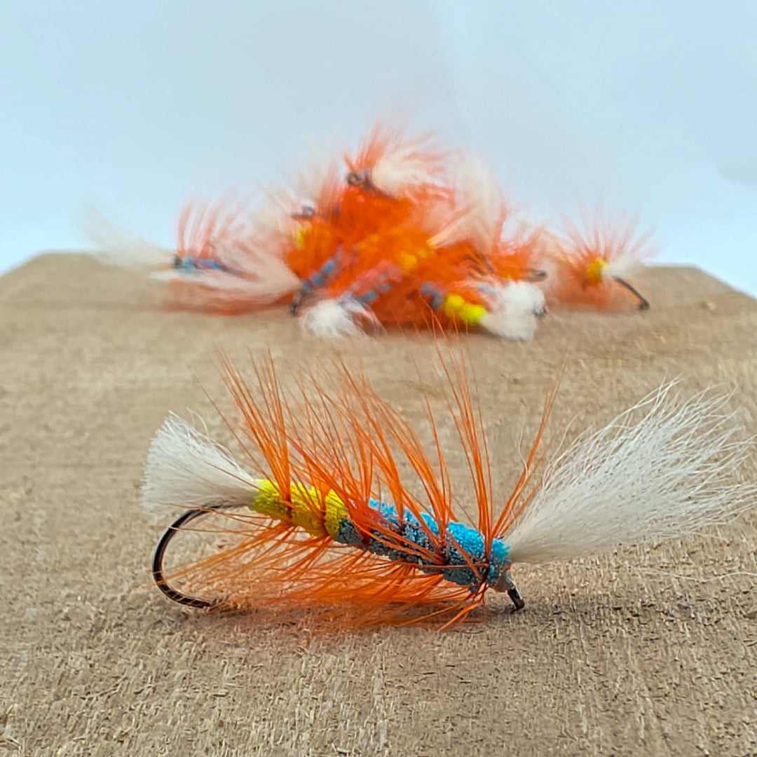DIRTY | Blue/Chartreuse Butt/Orange Hackle
