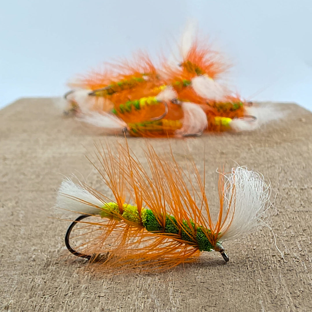 DIRTY | Green/Yellow Butt/Orange Hackle