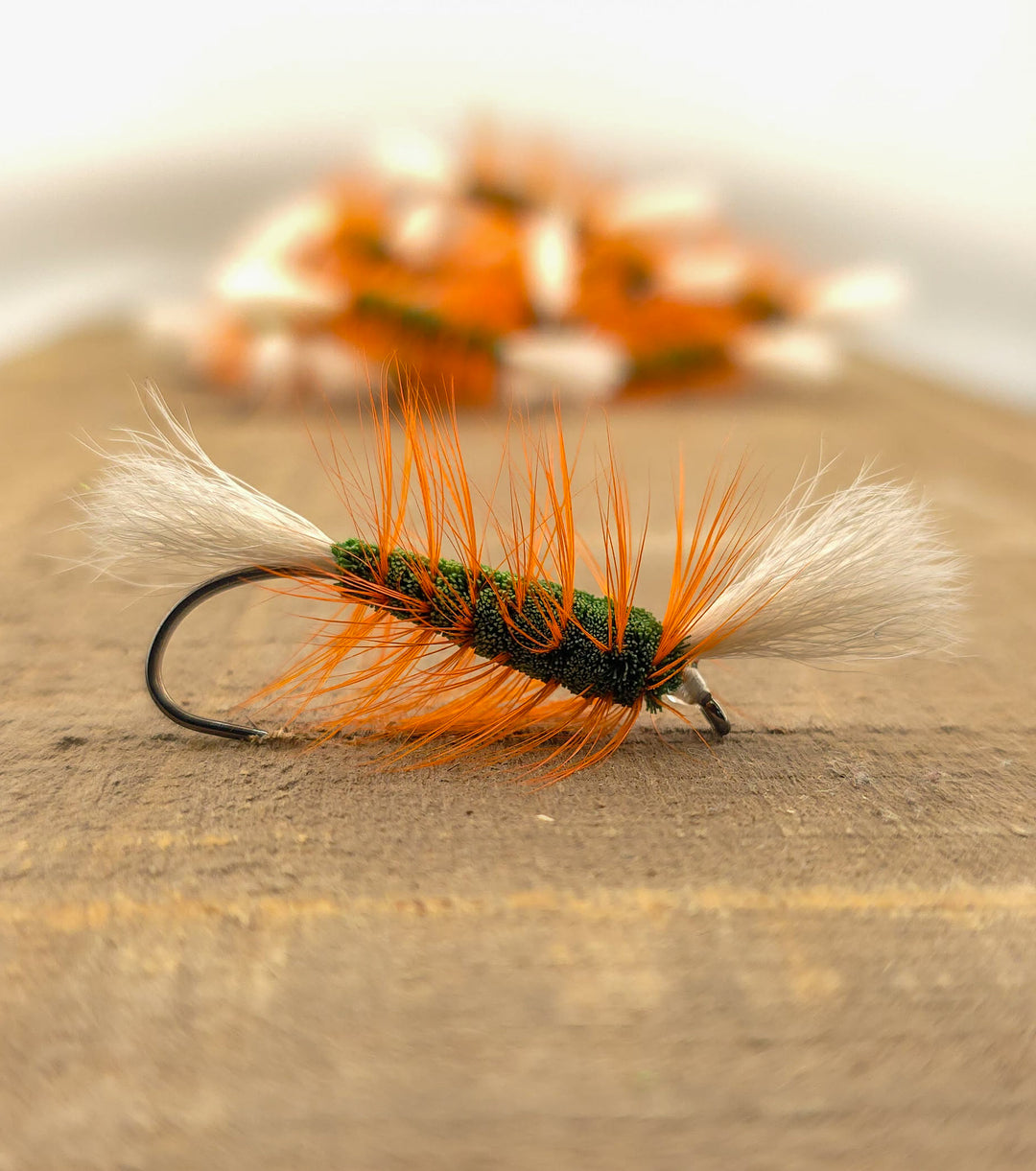 Green - Orange Hackle
