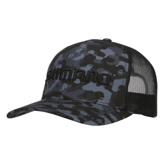 PRINTED TRUCKER CAP BLACK CAMO